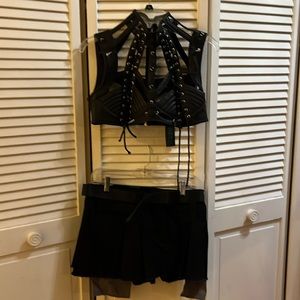 COPY - NWT CLUBEXX Spiked Rude Awakening Harness Bra Top Size M